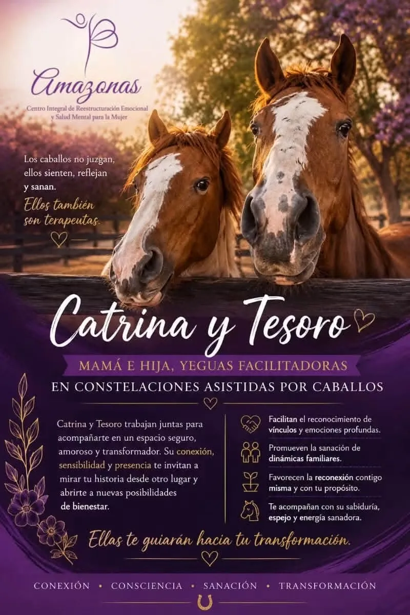 Caballos facilitadores en un entorno cálido y terapéutico